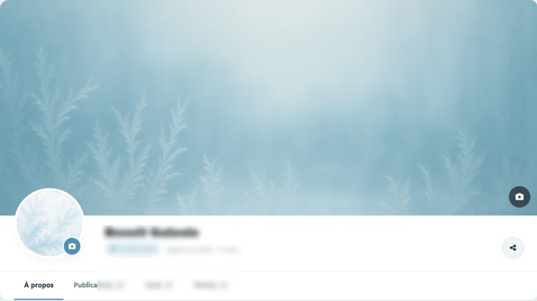 Page de profil wearcode (thème Arctic) ouverte en scannant le QR du devant