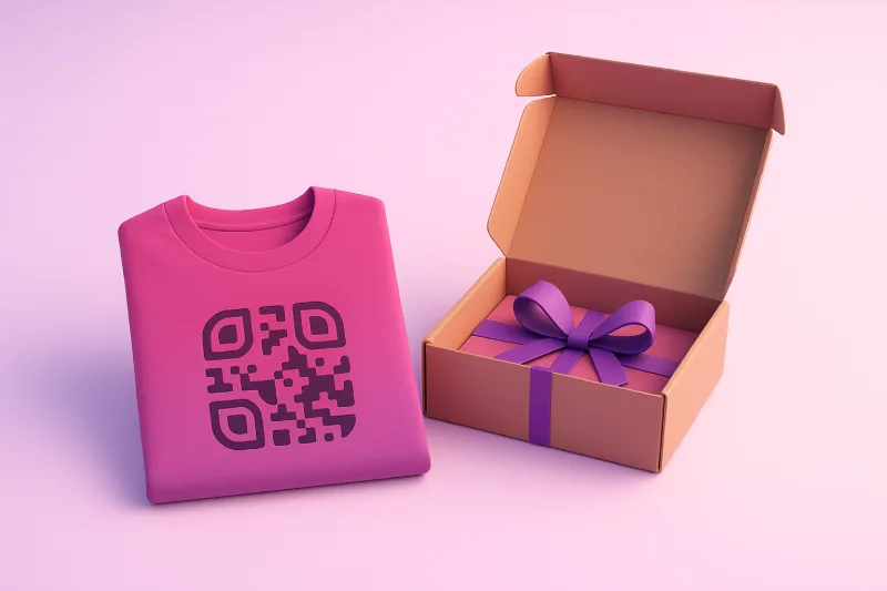 T-shirt à QR code personnalisé imprimé à la demande et livré