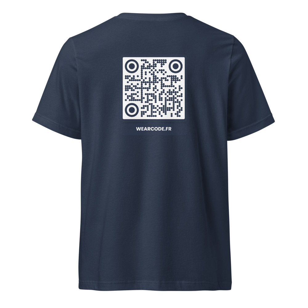 T-shirt wearcode, face arrière avec QR code