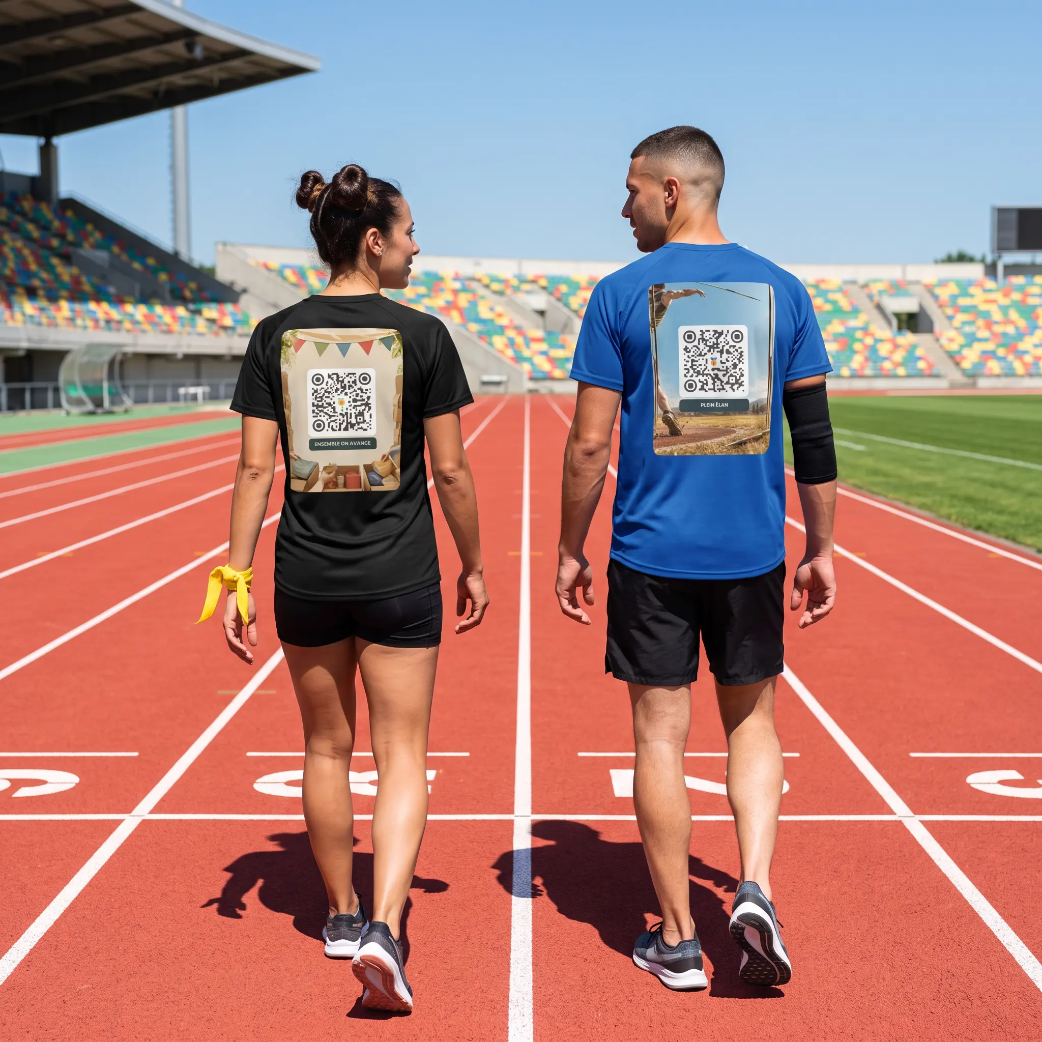 Maillot sport QR code personnalisé — performance équipe