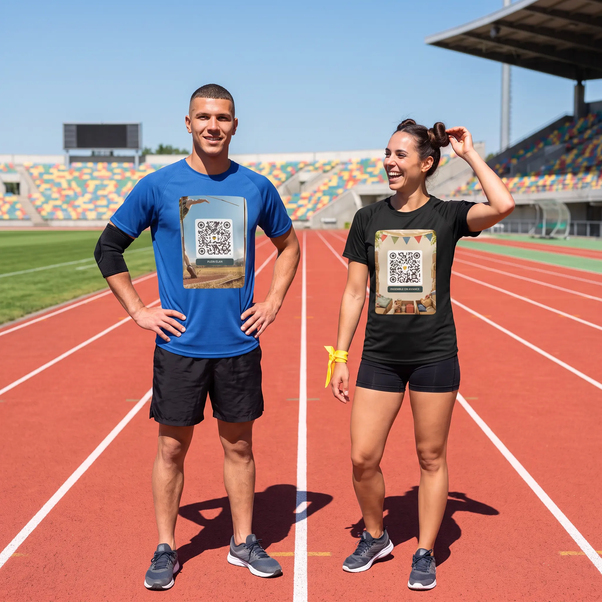 Maillot sport QR code personnalisé — performance équipe