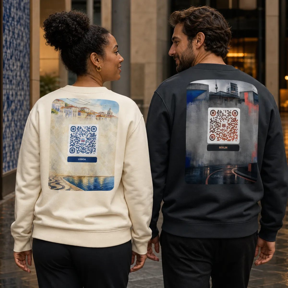 Sweat col rond premium QR — Lane Seven artisan ringspun — Gris Chiné