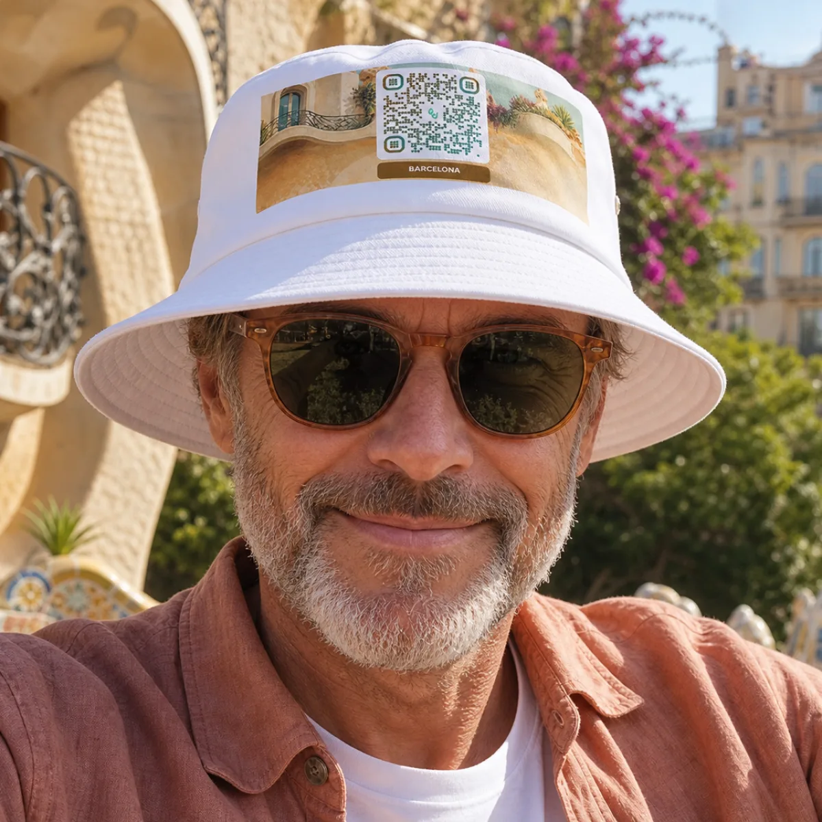 Bob bucket hat QR DTFlex — chapeau pêcheur 90s revival stretch