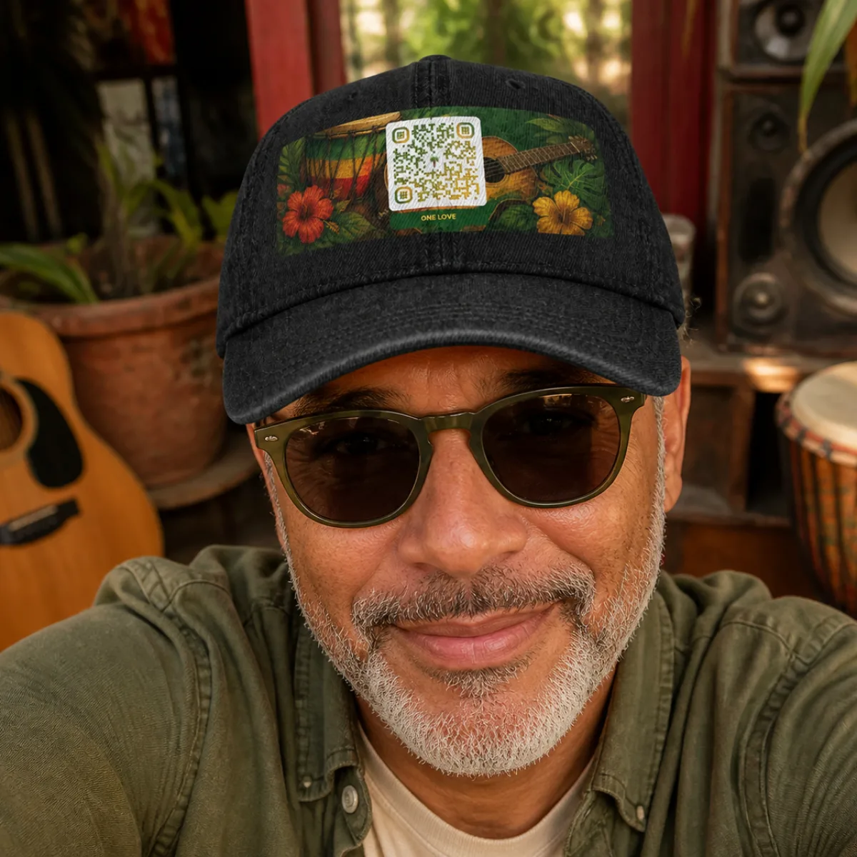 Casquette denim QR DTFlex — jean teinté pigment workwear cool