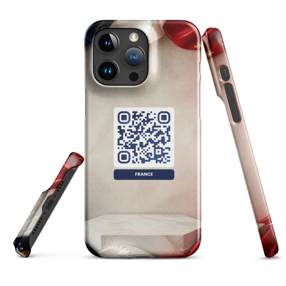 Coque iPhone QR code personnalisée — sublimation full surface fine snap – Brillante