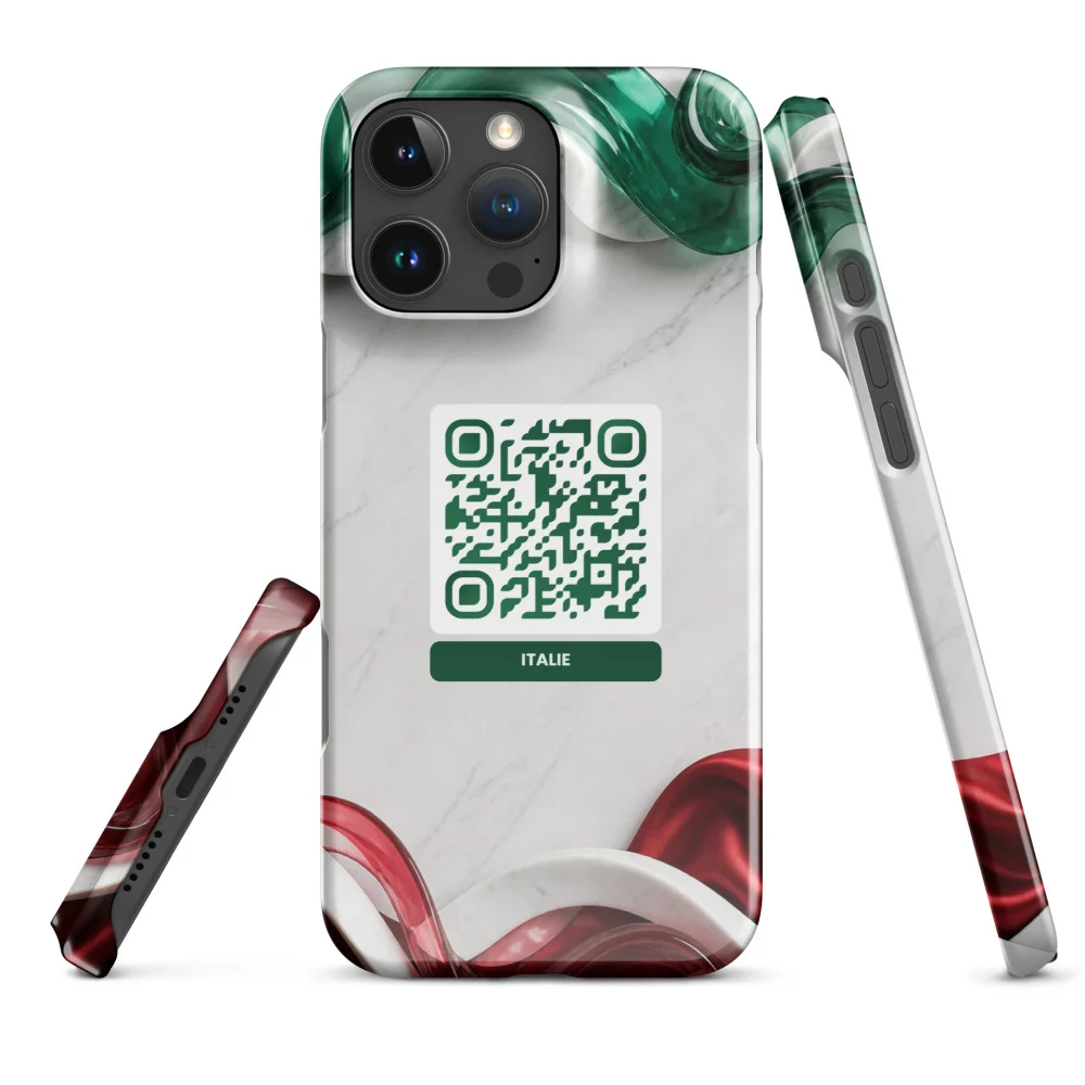 Coque iPhone QR code personnalisée — sublimation full surface fine snap – Brillante