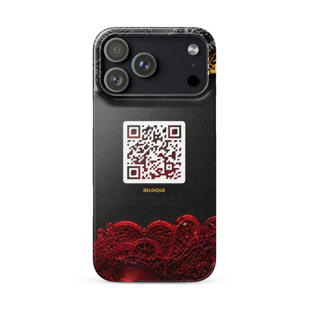 Coque iPhone QR code personnalisée — sublimation full surface fine snap – Brillante