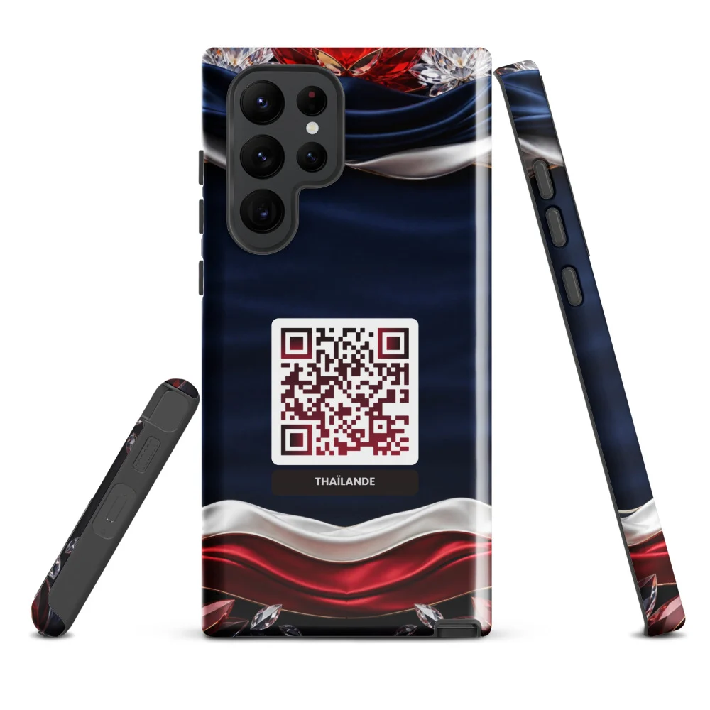 Coque Samsung Galaxy QR code personnalisée — Tough Case double couche PC+TPU – Brillante