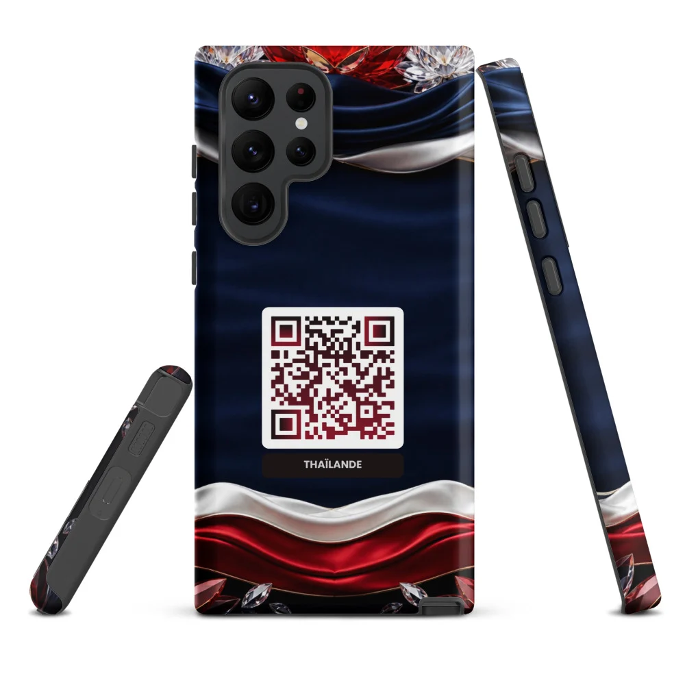 Coque Samsung Galaxy QR code personnalisée — Tough Case double couche PC+TPU – Mate