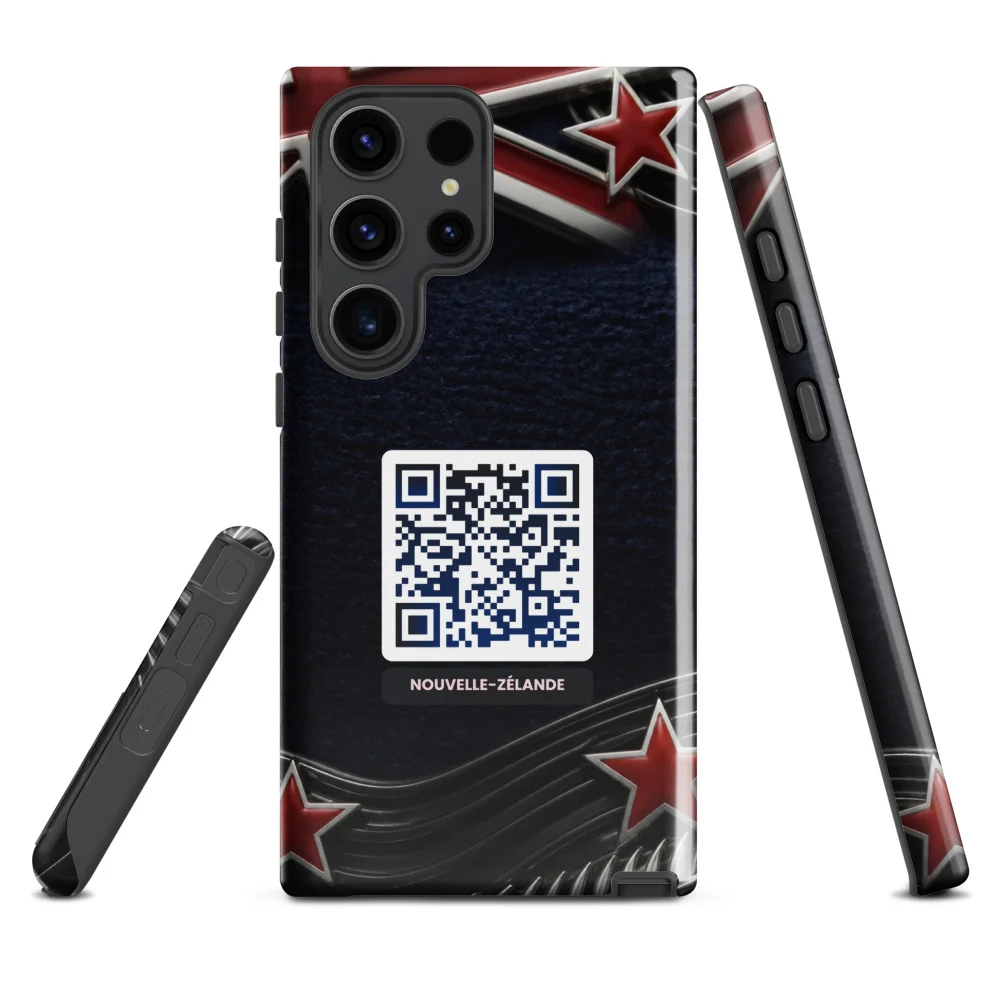 Coque Samsung Galaxy QR code personnalisée — Tough Case double couche PC+TPU – Brillante