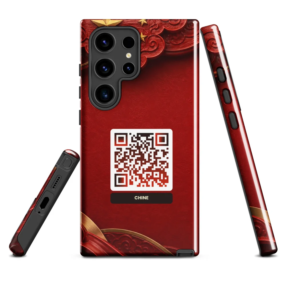 Coque Samsung Galaxy QR code personnalisée — Tough Case double couche PC+TPU – Brillante