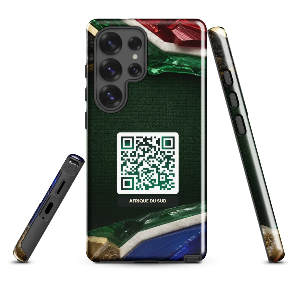Coque Samsung Galaxy QR code personnalisée — Tough Case double couche PC+TPU – Brillante