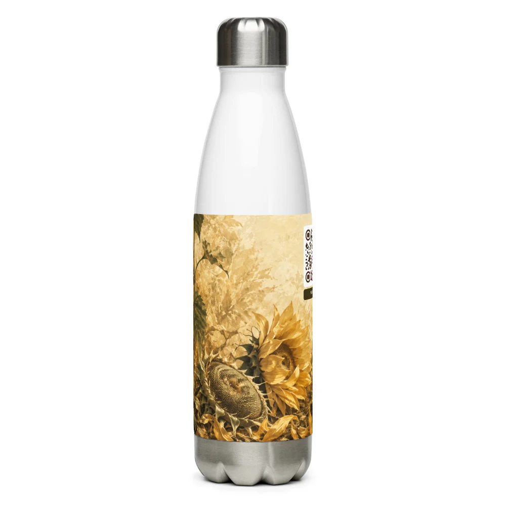 Bouteille isotherme QR code personnalisée — acier inox 500 ml impression UV ORCA outdoor – Blanc
