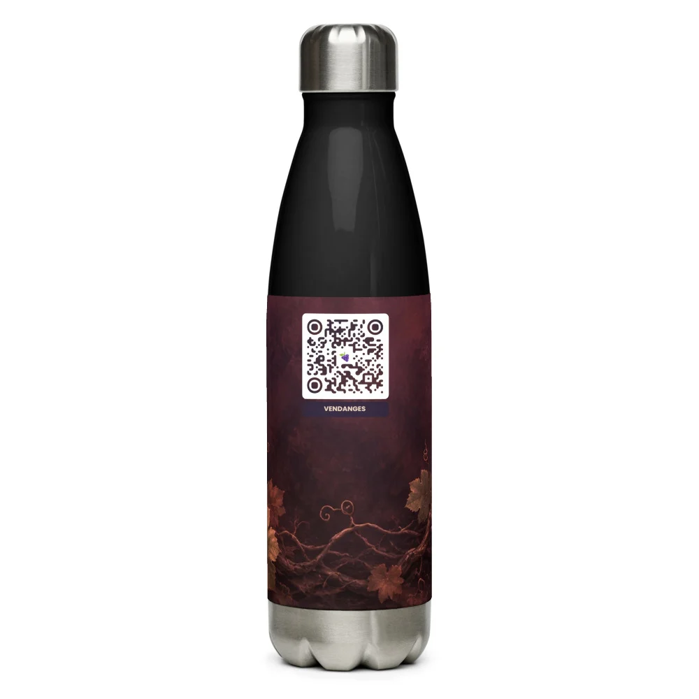 Bouteille isotherme QR code personnalisée — acier inox 500 ml impression UV ORCA outdoor — Noir / Blanc / Blanc