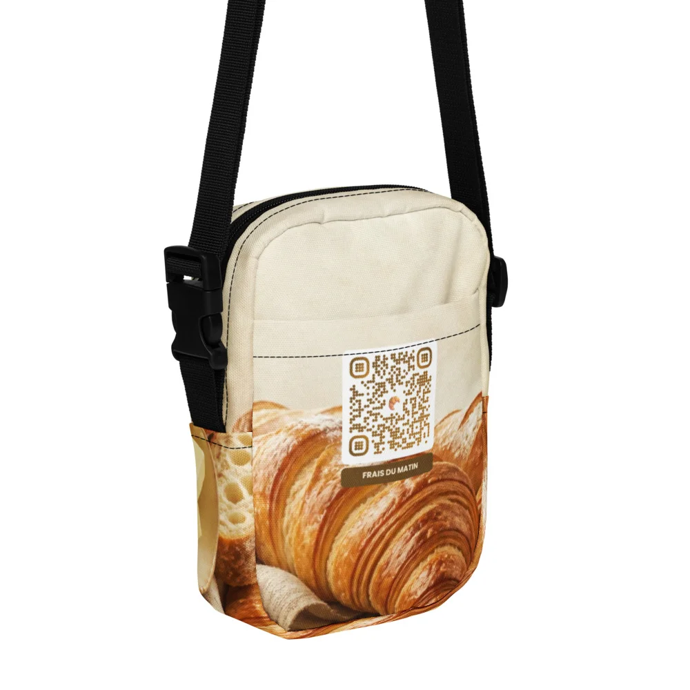 Sac à bandoulière QR code personnalisé — impression all-over