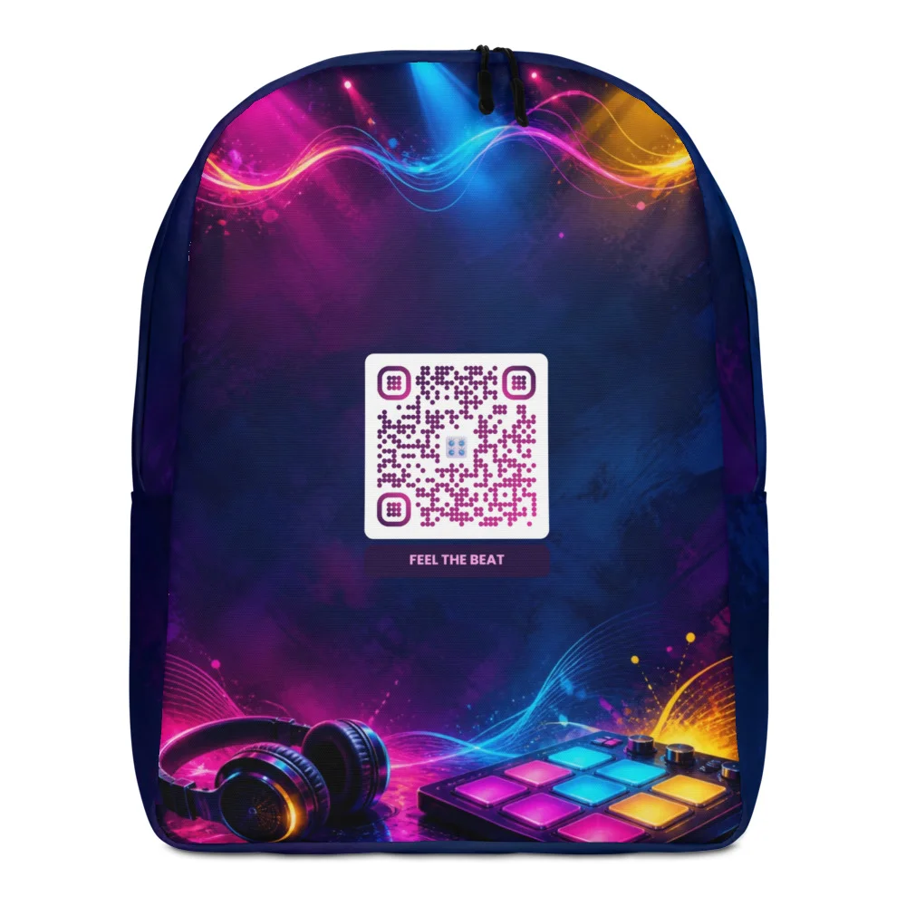 Sac à dos QR code personnalisé — impression all-over