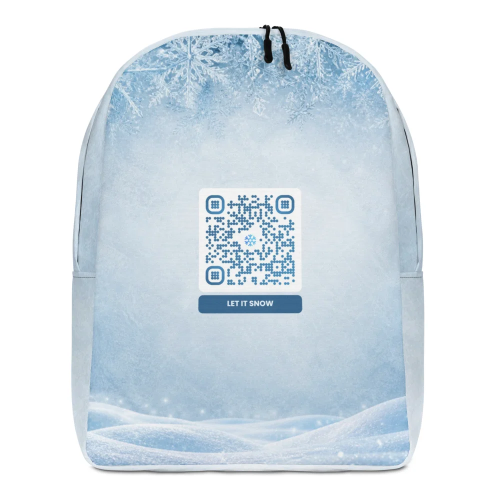 Sac à dos QR code personnalisé — impression all-over