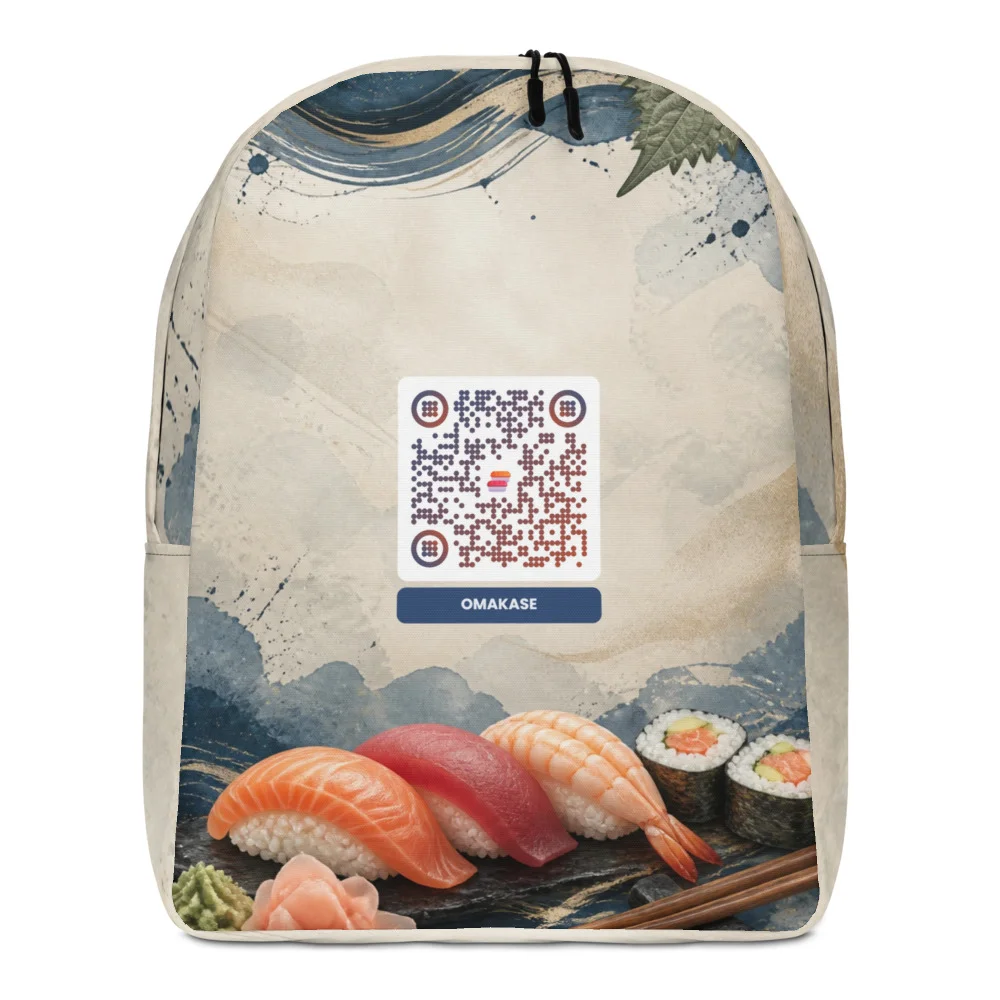 Sac à dos QR code personnalisé — impression all-over
