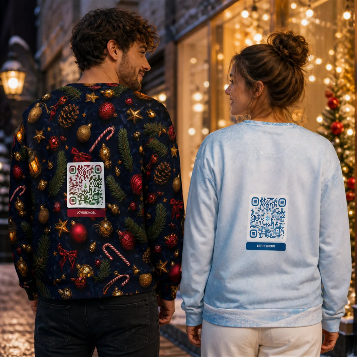 Sweat QR code all-over — unisexe recyclé cousu main