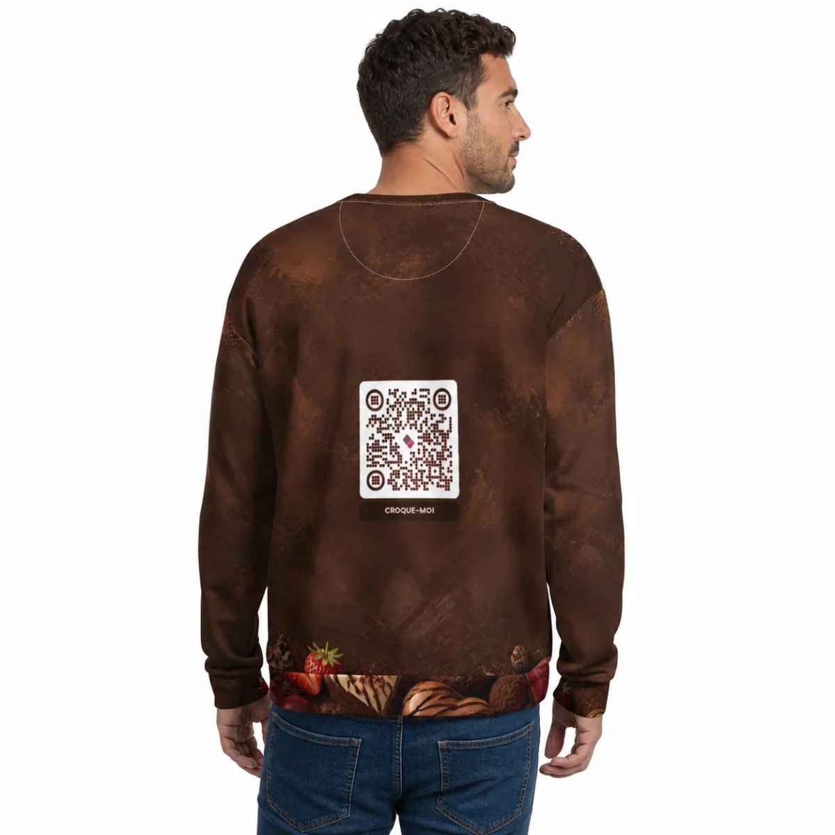 Sweat QR code all-over — unisexe recyclé cousu main