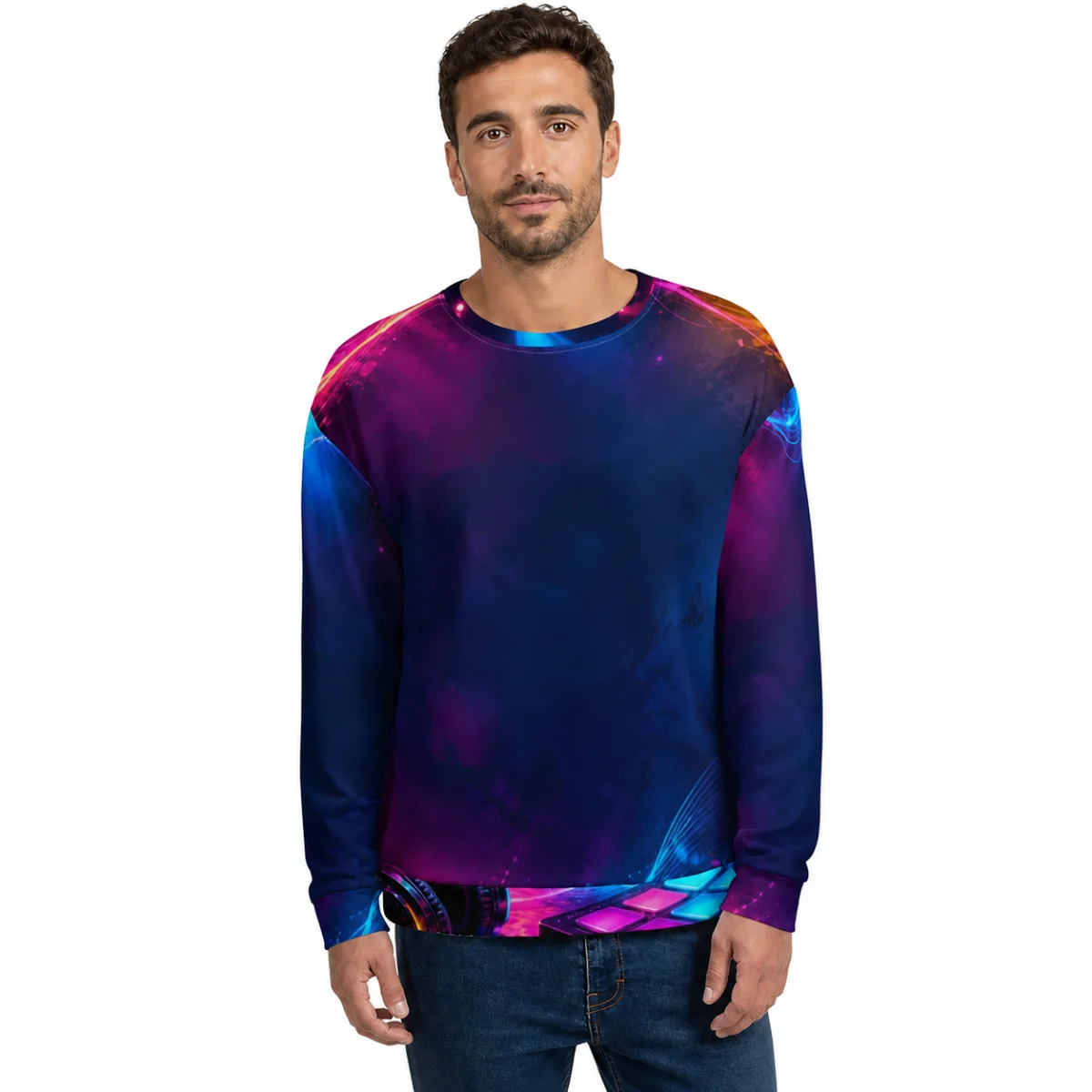 Sweat QR code all-over — unisexe recyclé cousu main