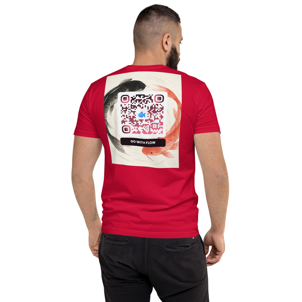 T-shirt QR code personnalisé homme — coupe ajustée slim