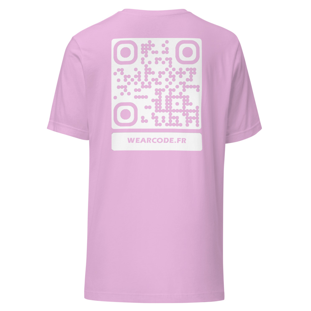T-shirt QR Code Personnalisé — Bella+Canvas 3001 — Lavande
