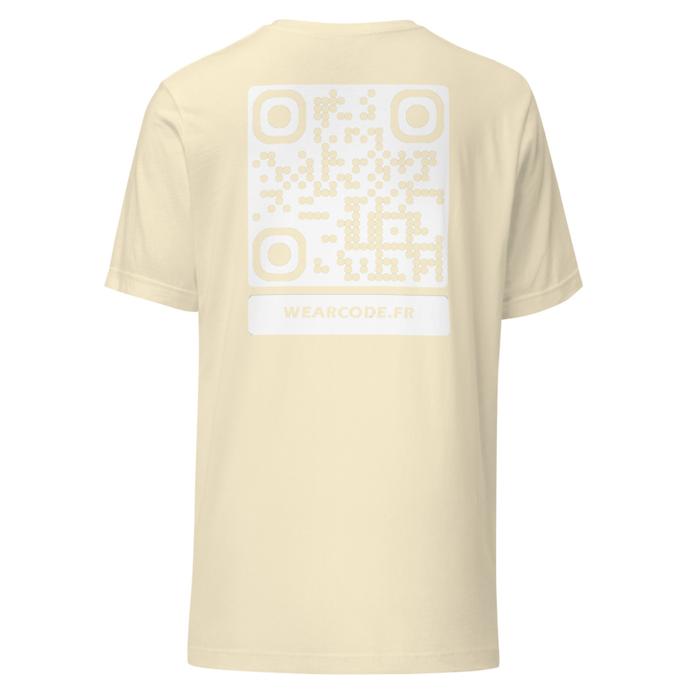 T-shirt QR Code Personnalisé — Bella+Canvas 3001 — Naturel