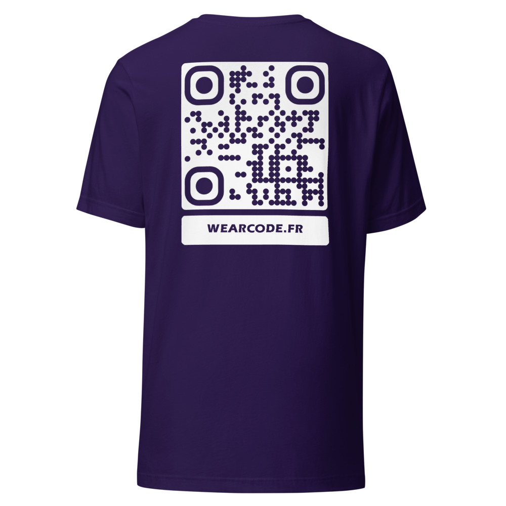 T-shirt QR Code Personnalisé — Bella+Canvas 3001 — Violet