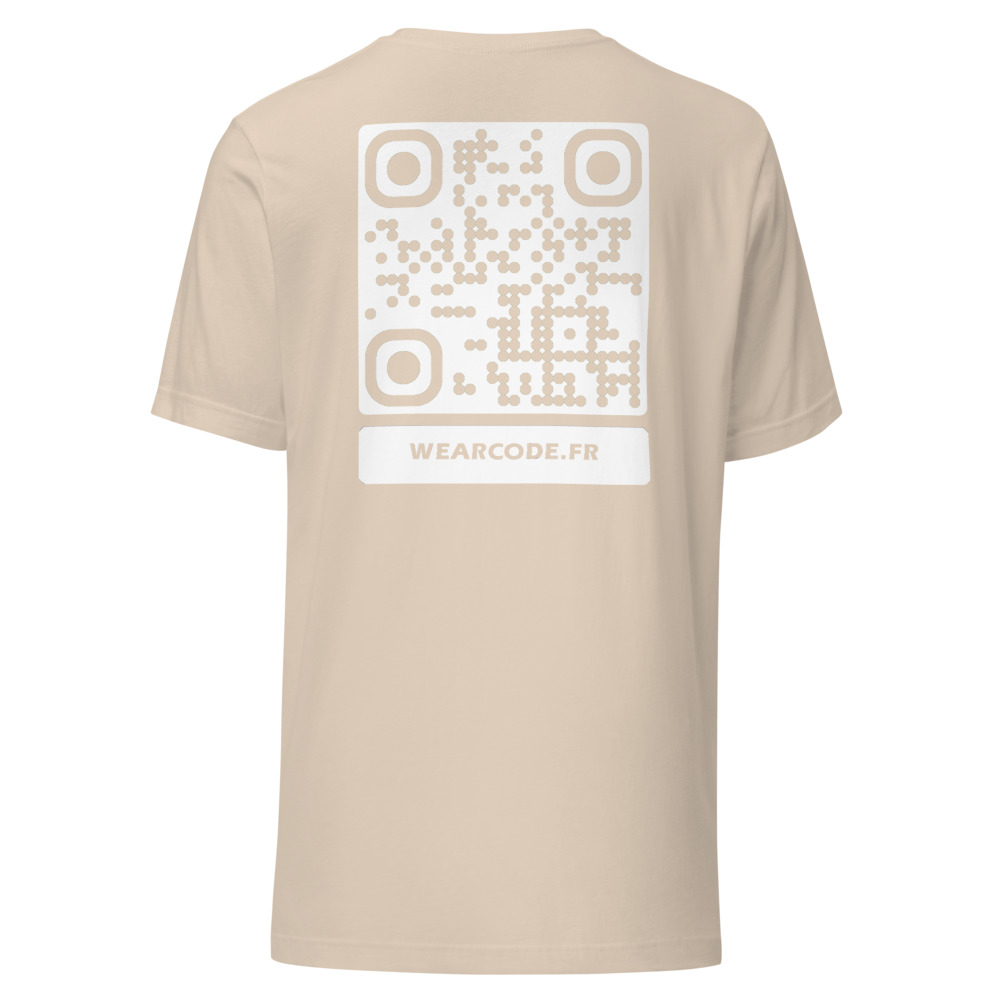 T-shirt QR Code Personnalisé — Bella+Canvas 3001 — Crème