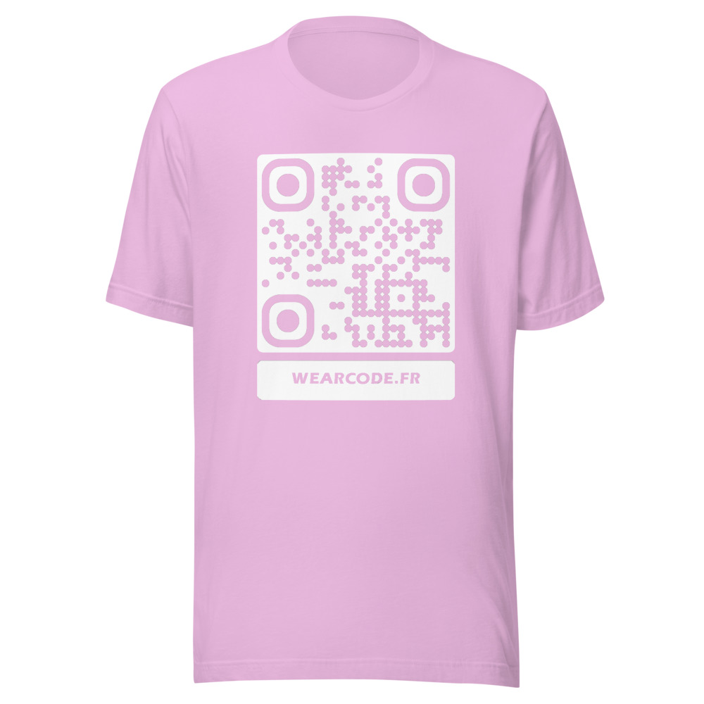 T-shirt QR Code Personnalisé — Bella+Canvas 3001 — Lavande