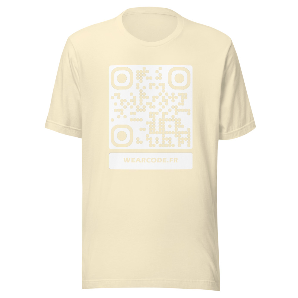T-shirt QR Code Personnalisé — Bella+Canvas 3001 — Naturel