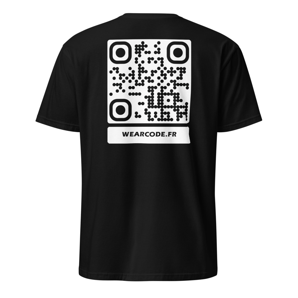T-shirt QR code personnalisé unisexe — coton classique — Noir chiné