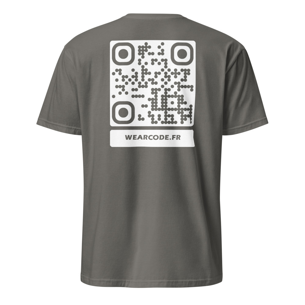 T-shirt QR code personnalisé unisexe — coton classique — Anthracite