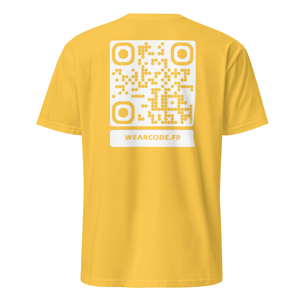 T-shirt QR code personnalisé unisexe — coton classique — Marguerite