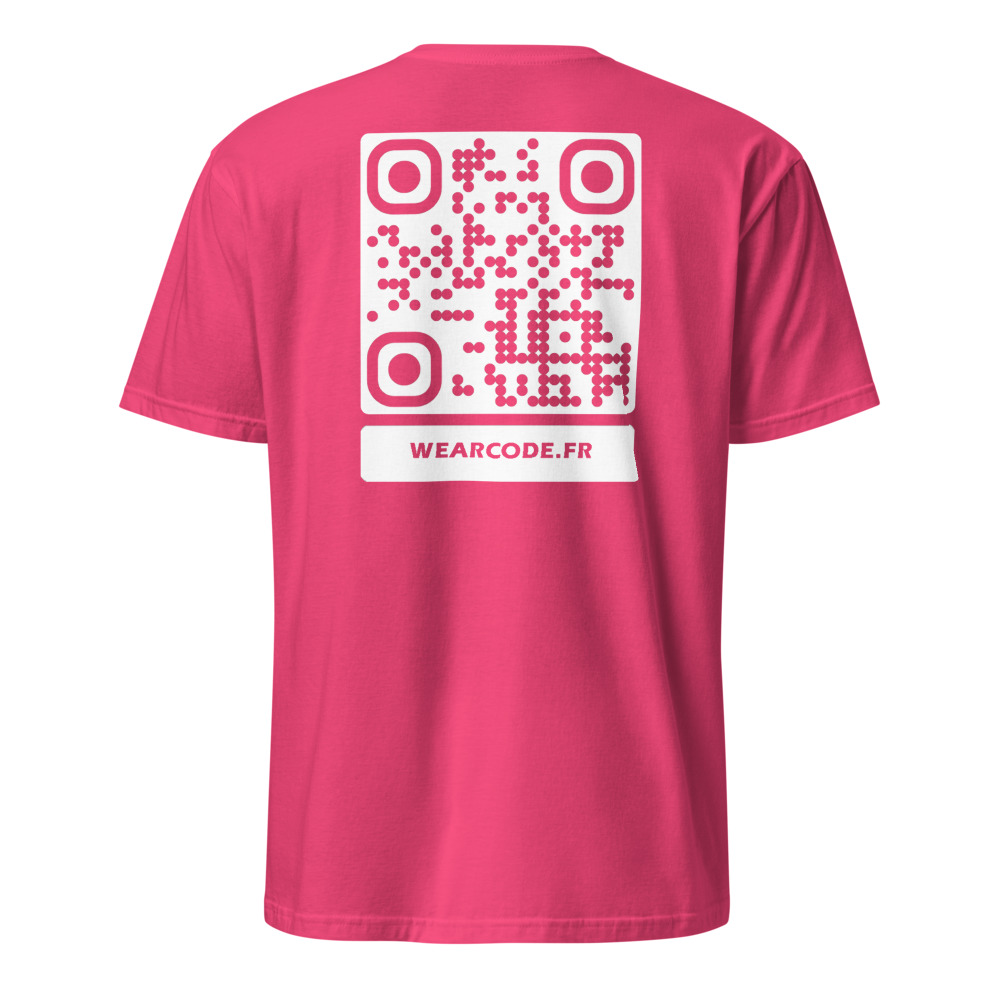 T-shirt QR code personnalisé unisexe — coton classique — Heliconia