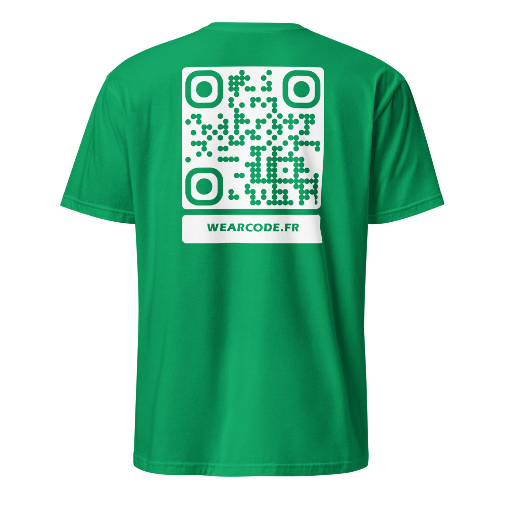 T-shirt QR code personnalisé unisexe — coton classique — Vert Irlandais