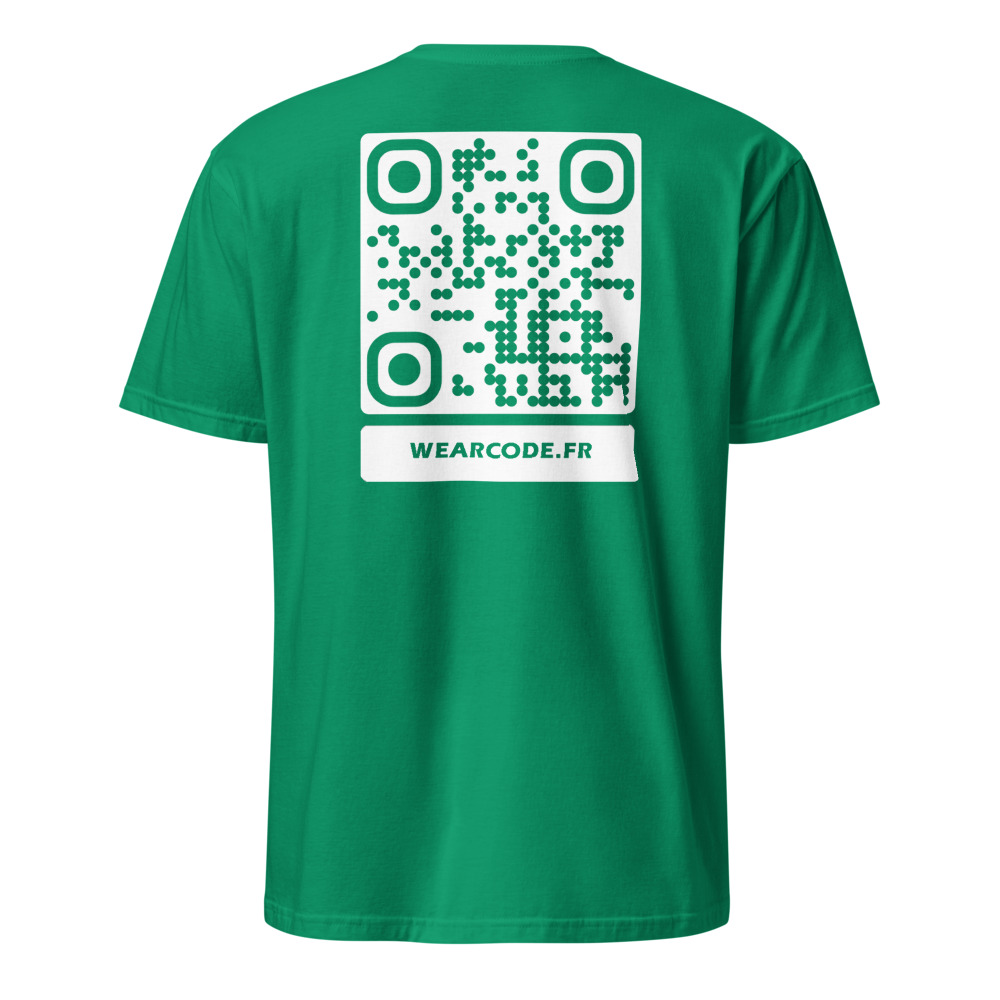 T-shirt QR code personnalisé unisexe — coton classique — Vert Kelly