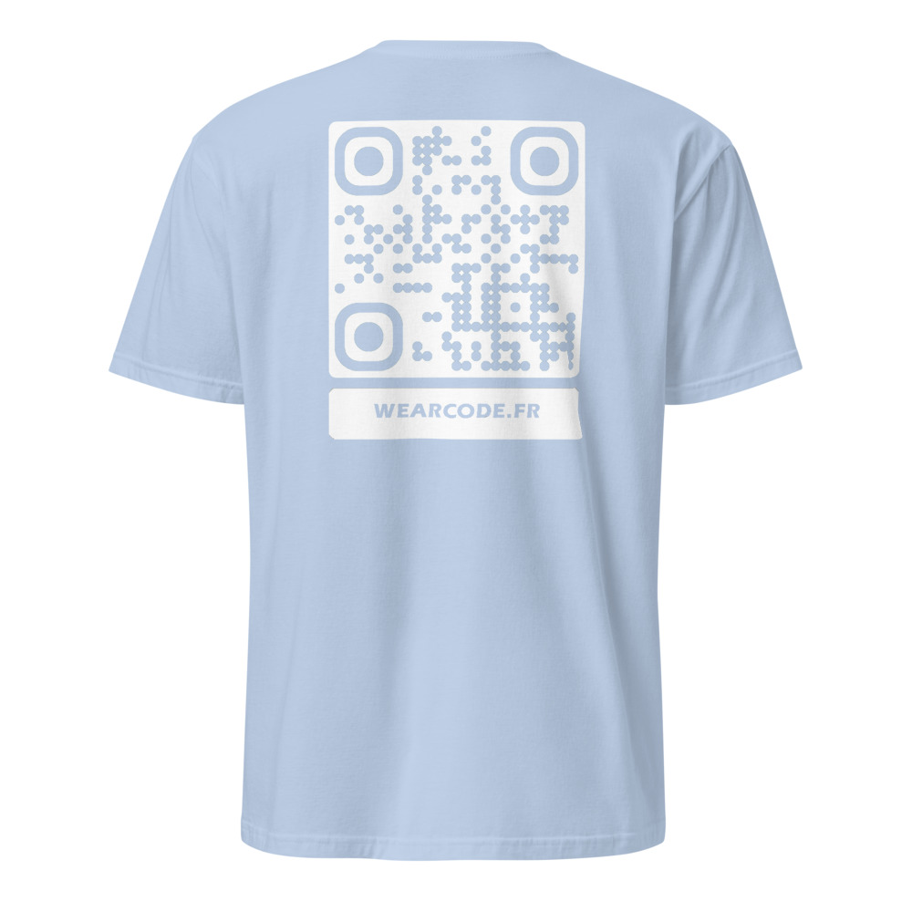 T-shirt QR code personnalisé unisexe — coton classique — Bleu Clair