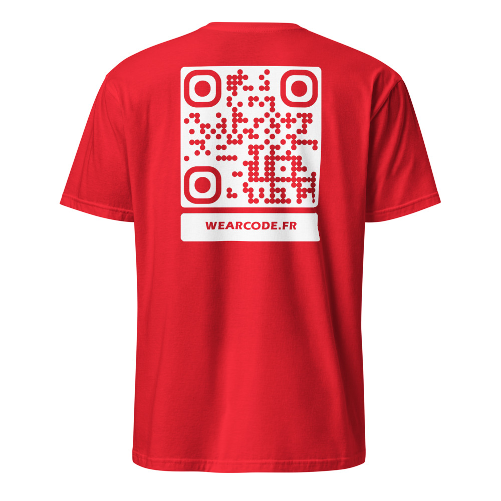 T-shirt QR code personnalisé unisexe — coton classique
