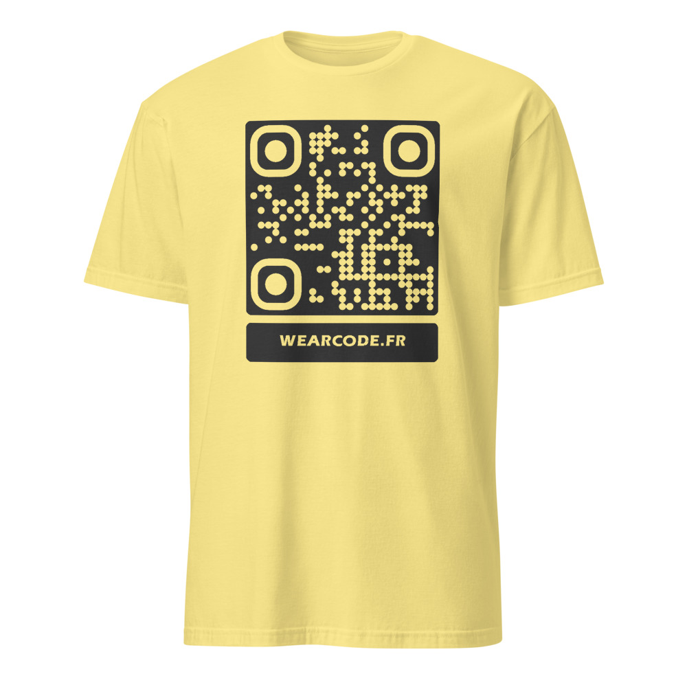 T-shirt QR code personnalisé unisexe — coton classique — Soie de Maïs