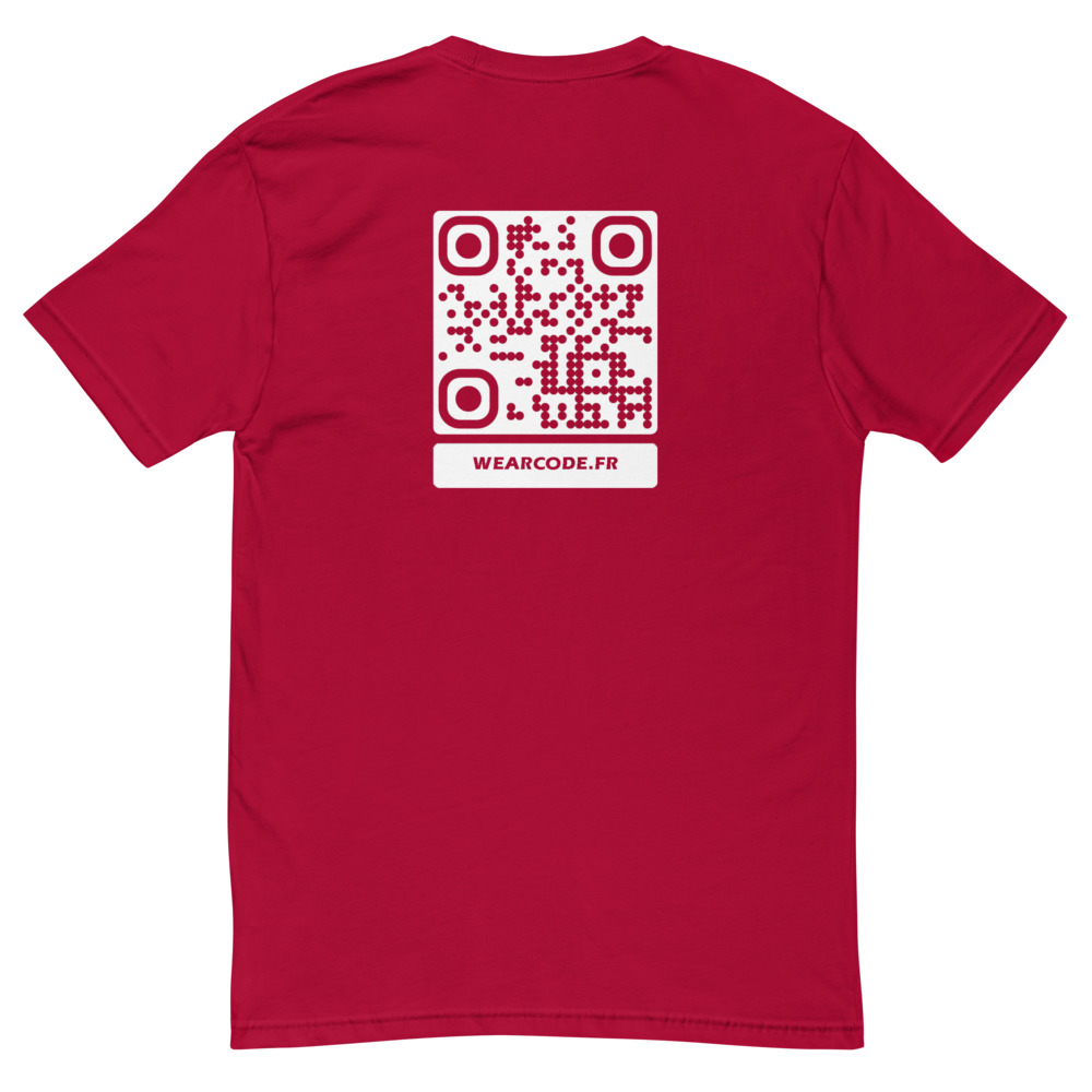 T-shirt QR code personnalisé homme — coupe ajustée slim