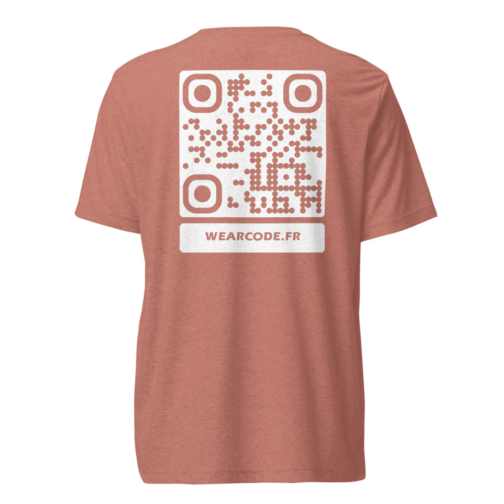 T-shirt QR code personnalisé tri-blend — toucher vintage ultra-doux — Mauve Triblend