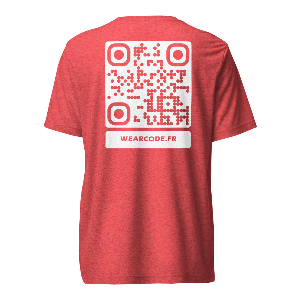 T-shirt QR code personnalisé tri-blend — toucher vintage ultra-doux