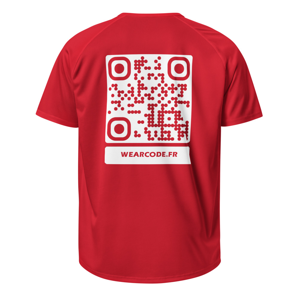 Maillot sport QR code personnalisé — performance équipe