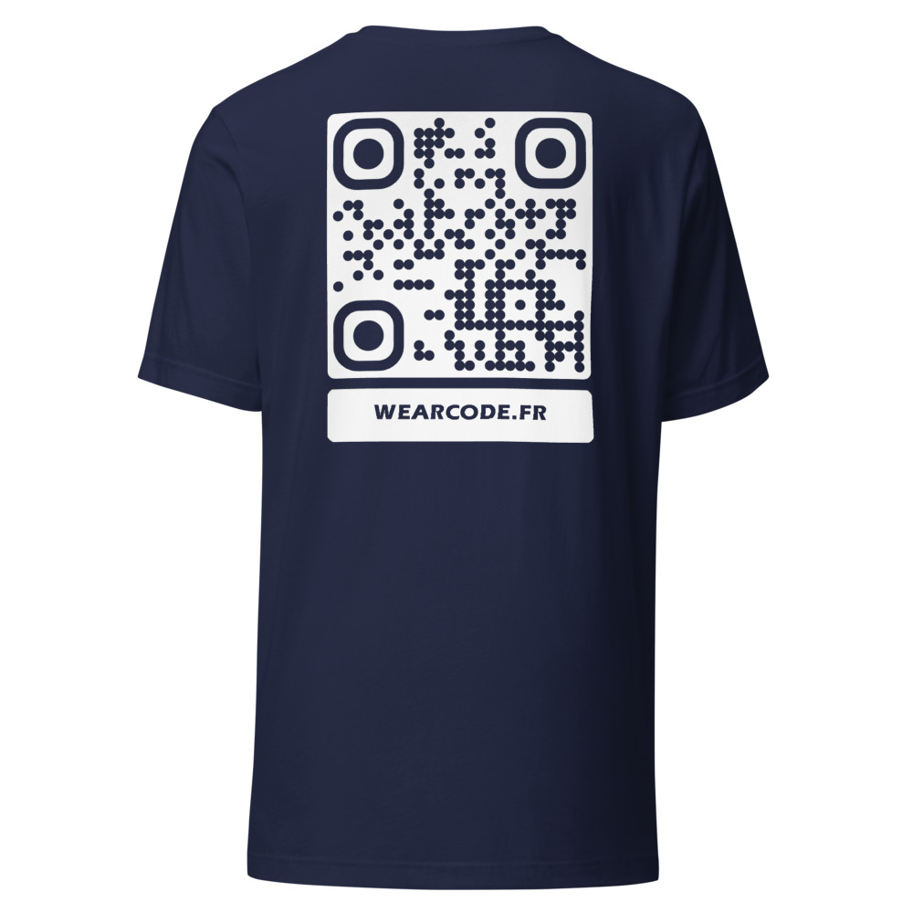 T-shirt QR code personnalisé écologique — coton recyclé éco-responsable