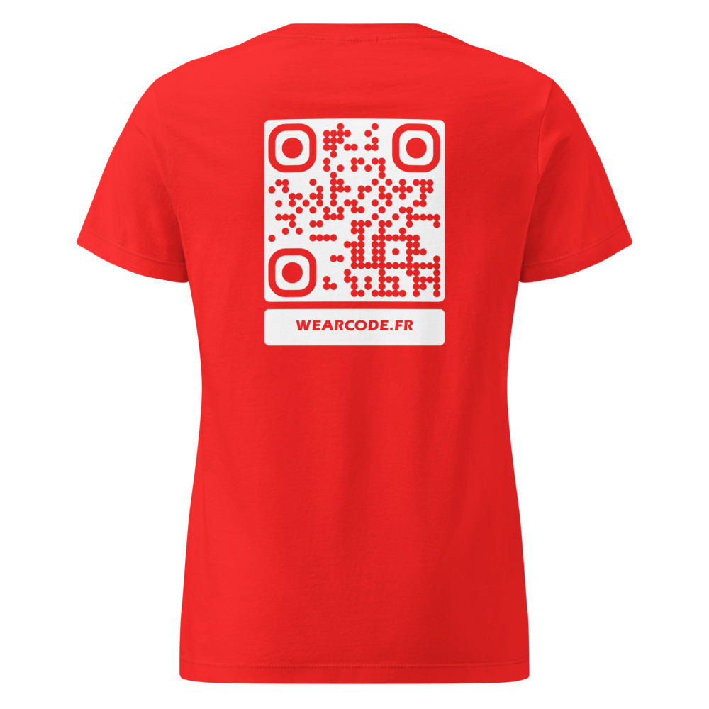 T-shirt softstyle femme QR code — palette colorée semi-ajusté — Marine