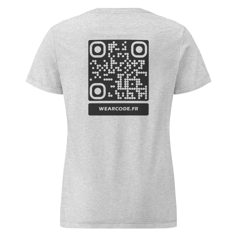 T-shirt softstyle femme QR code — palette colorée semi-ajusté — Gris Sport