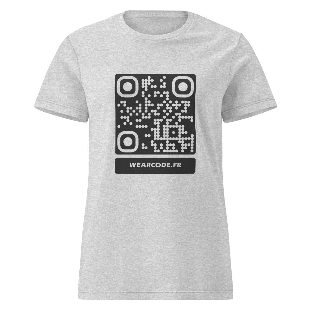 T-shirt softstyle femme QR code — palette colorée semi-ajusté — Gris sport