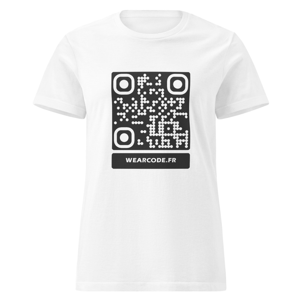 T-shirt softstyle femme QR code — palette colorée semi-ajusté — Blanc